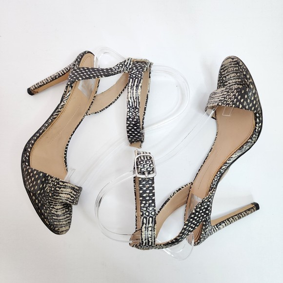 Dolce Vita Shoes - Dolce Vita Snakeskin Embossed Leather Strappy Heel Sandals Size 6 1/2